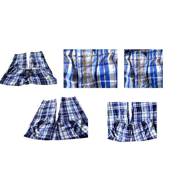 University of Michigan Pajama Pants Sz L Woverines Stripe Logo Convertib… - Picture 5 of 12